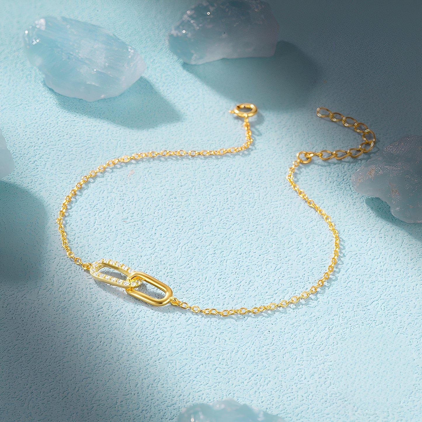 Rina – Bracelet à Maillons Scintillants