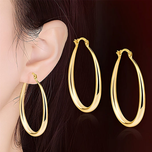 Elina – Boucles d'Oreilles Dorées Vintage