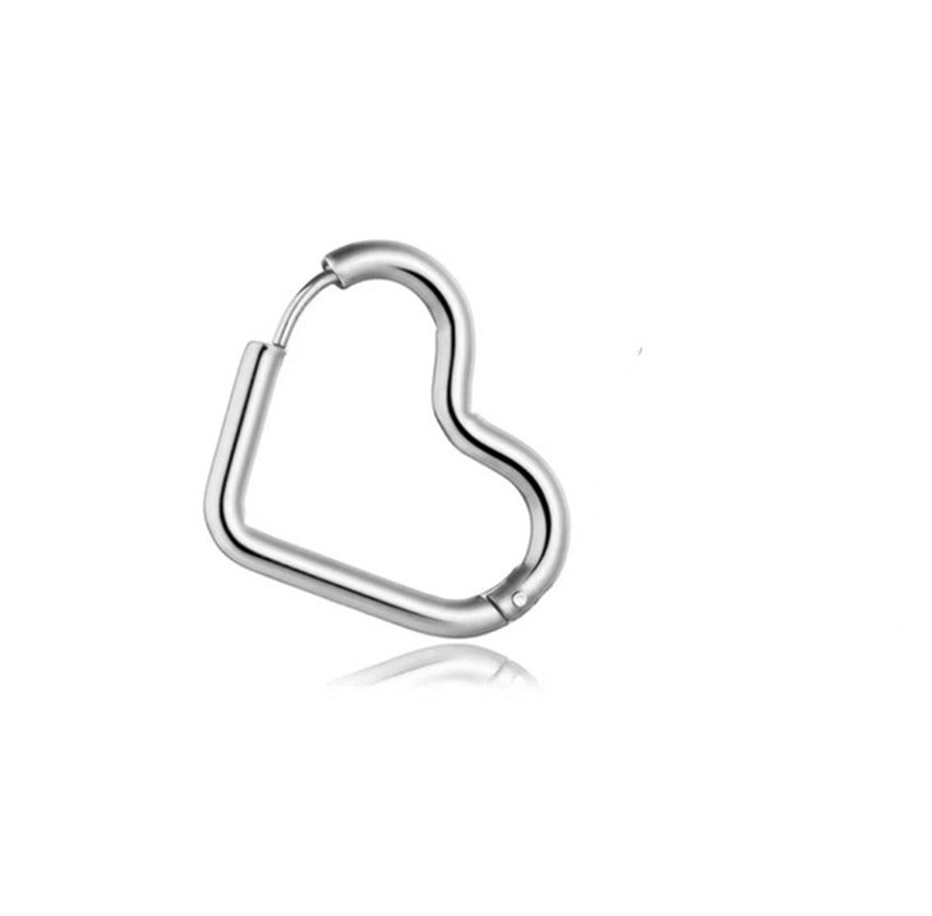 Brianna – Boucles d’Oreilles Cœur Argentées