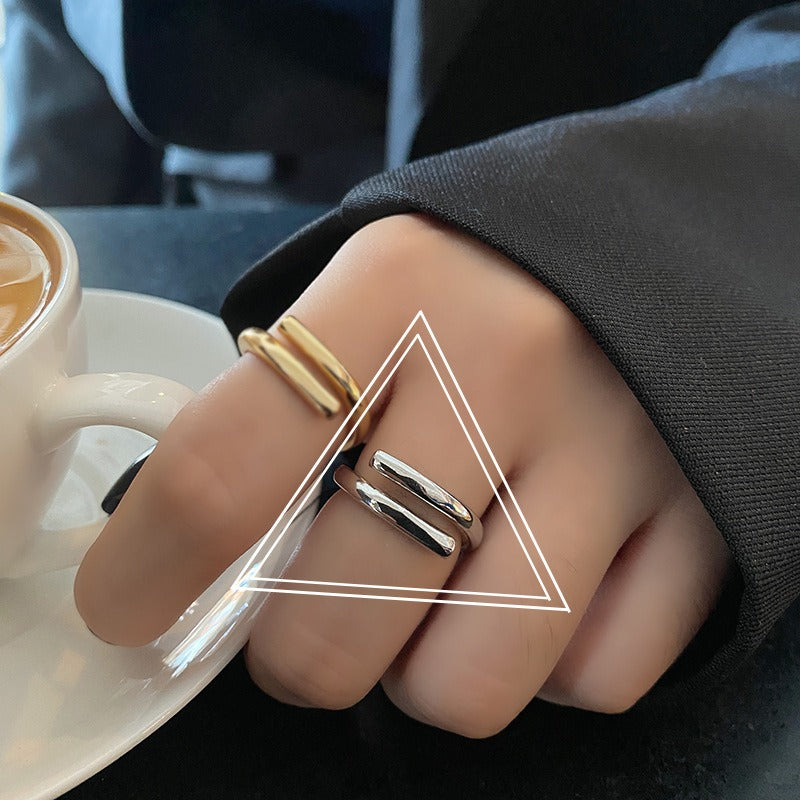 Cecilia – Bague Large Brillante et Irrégulière