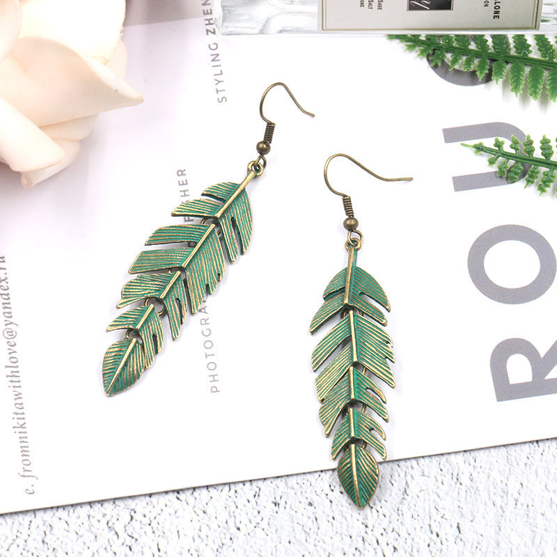 Ivana – Boucles d'oreilles feuille vintage