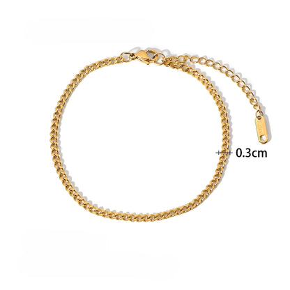 Clara – Bracelet de cheville en acier inoxydable tendance