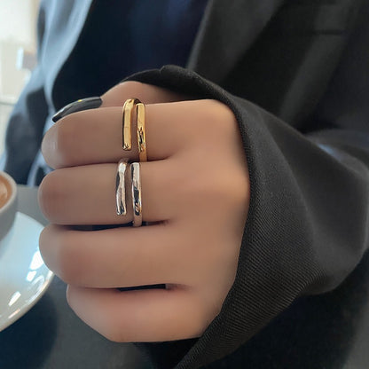 Cecilia – Bague Large Brillante et Irrégulière