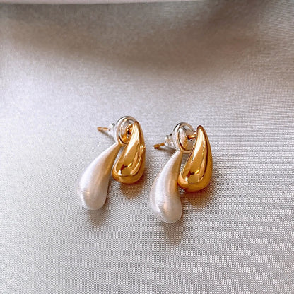 Alina – Boucles d’Oreilles Goutte Bicolores