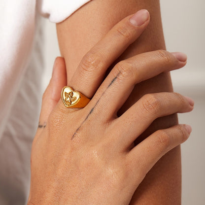 Oriane – Bague Cœur Haute Élégance