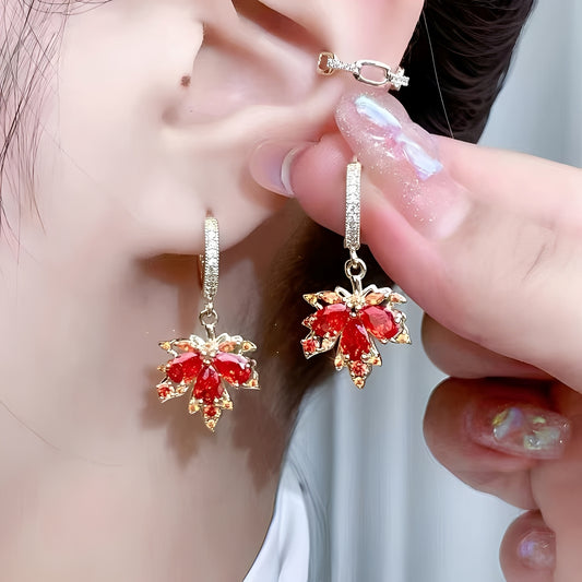 Regine – Boucles Feuille Dorée avec Zirconium