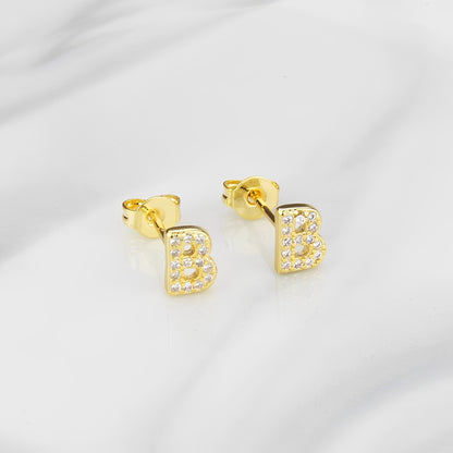 Aiah – Boucles d'Oreilles Lettre de l'Alphabet Anglais