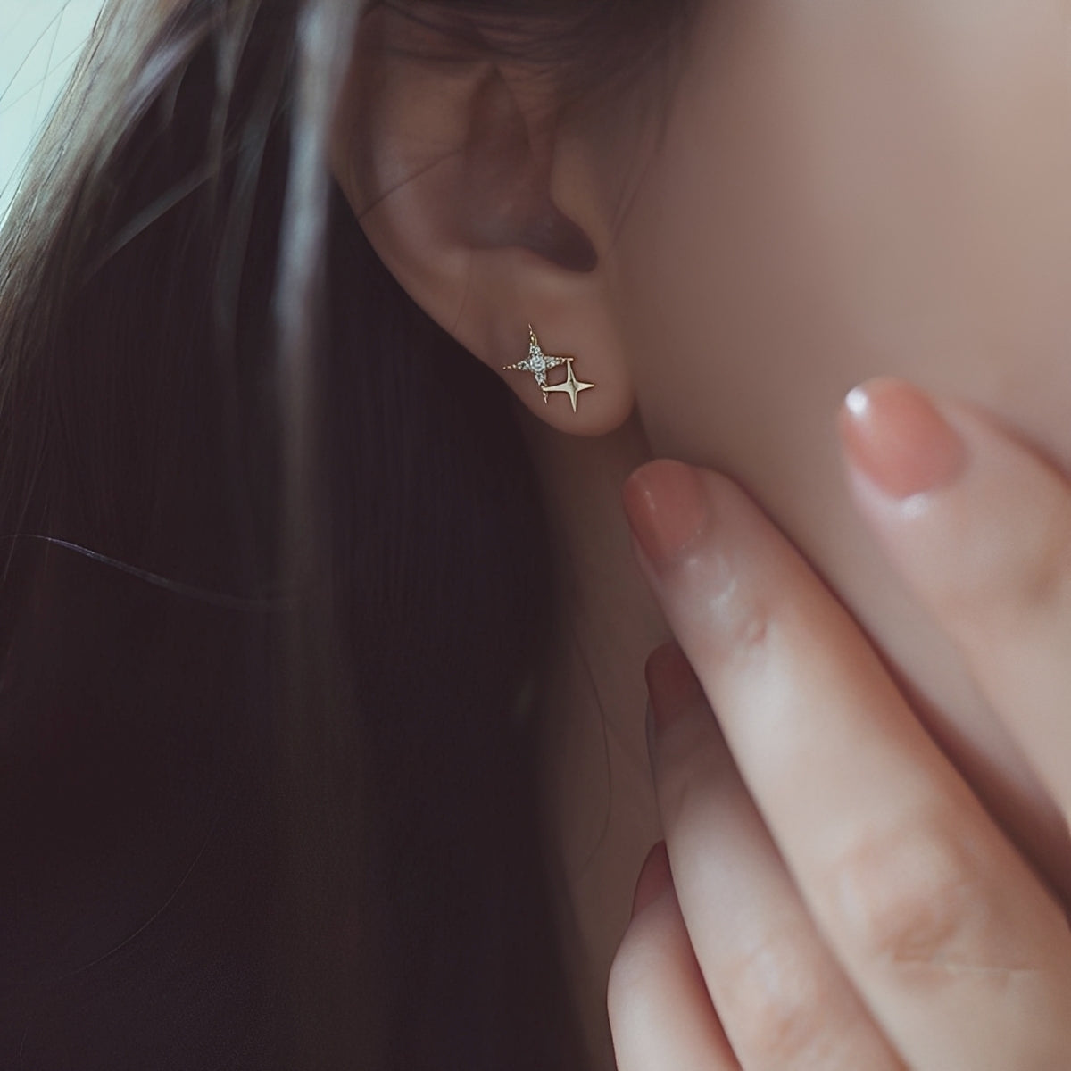 Astrid – Boucles d’Oreilles Étoiles Scintillantes