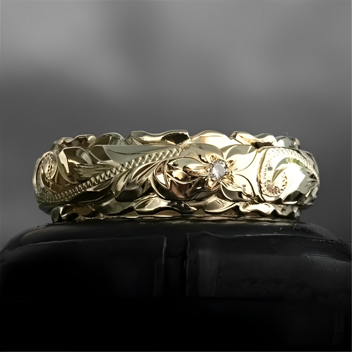 Floria – Bague Fleur Dorée Vintage