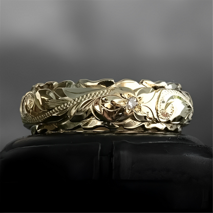 Floria – Bague Fleur Dorée Vintage