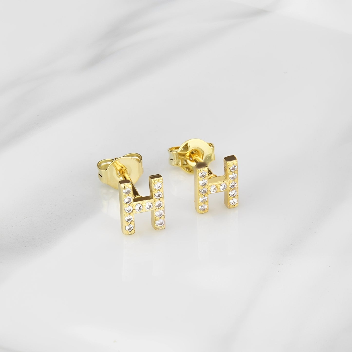 Aiah – Boucles d'Oreilles Lettre de l'Alphabet Anglais