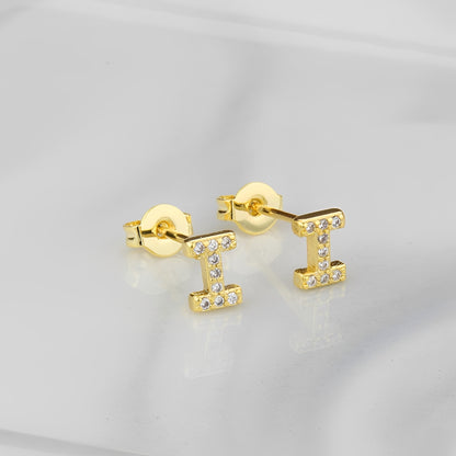 Aiah – Boucles d'Oreilles Lettre de l'Alphabet Anglais