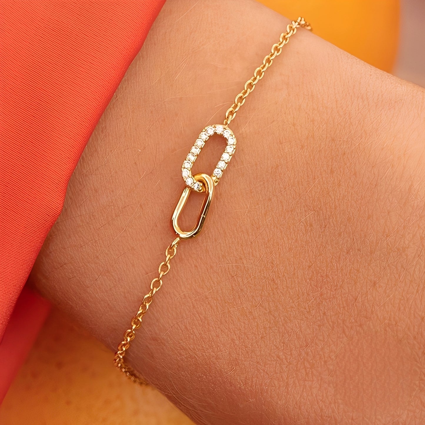 Rina – Bracelet à Maillons Scintillants