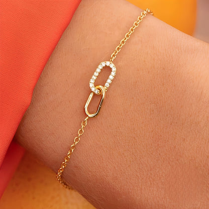 Rina – Bracelet à Maillons Scintillants