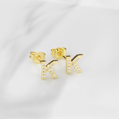 Aiah – Boucles d'Oreilles Lettre de l'Alphabet Anglais