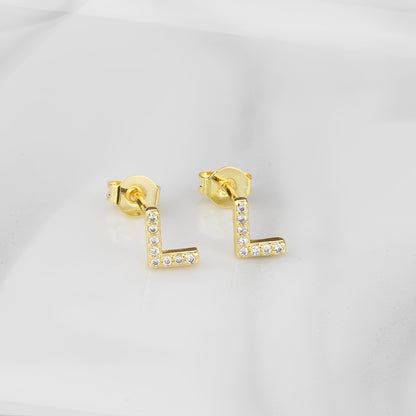 Aiah – Boucles d'Oreilles Lettre de l'Alphabet Anglais