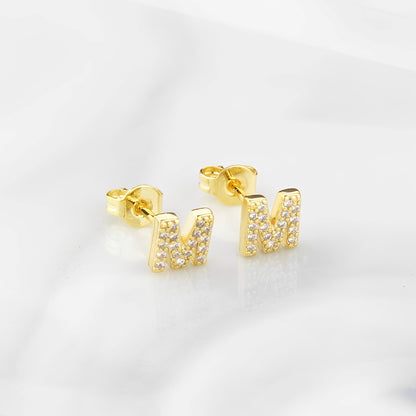 Aiah – Boucles d'Oreilles Lettre de l'Alphabet Anglais