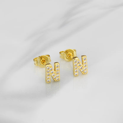 Aiah – Boucles d'Oreilles Lettre de l'Alphabet Anglais