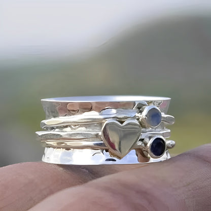 Malia - Bague Cœur Tournante