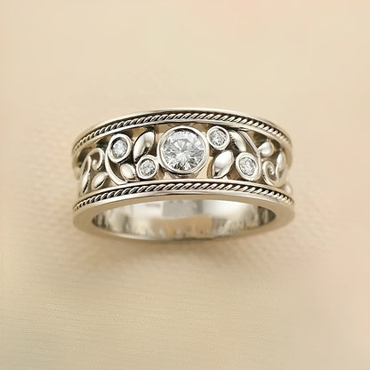 Celina – Bague Argent Vintage avec Pierre Zircone Scintillante
