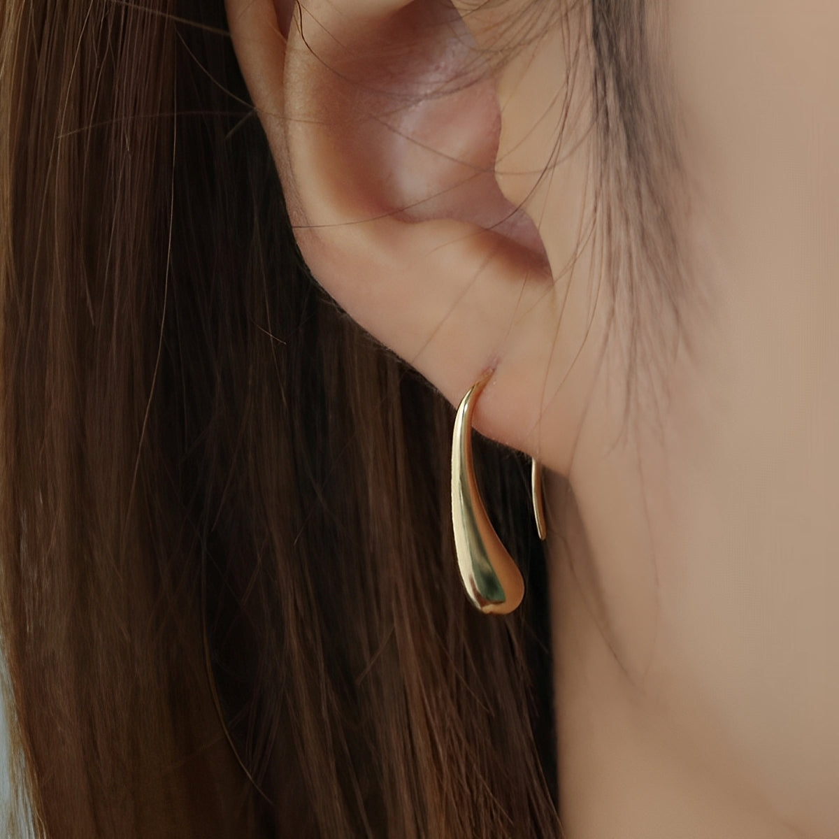 Maelys – Boucles d’Oreilles Goutte Vintage Dorées