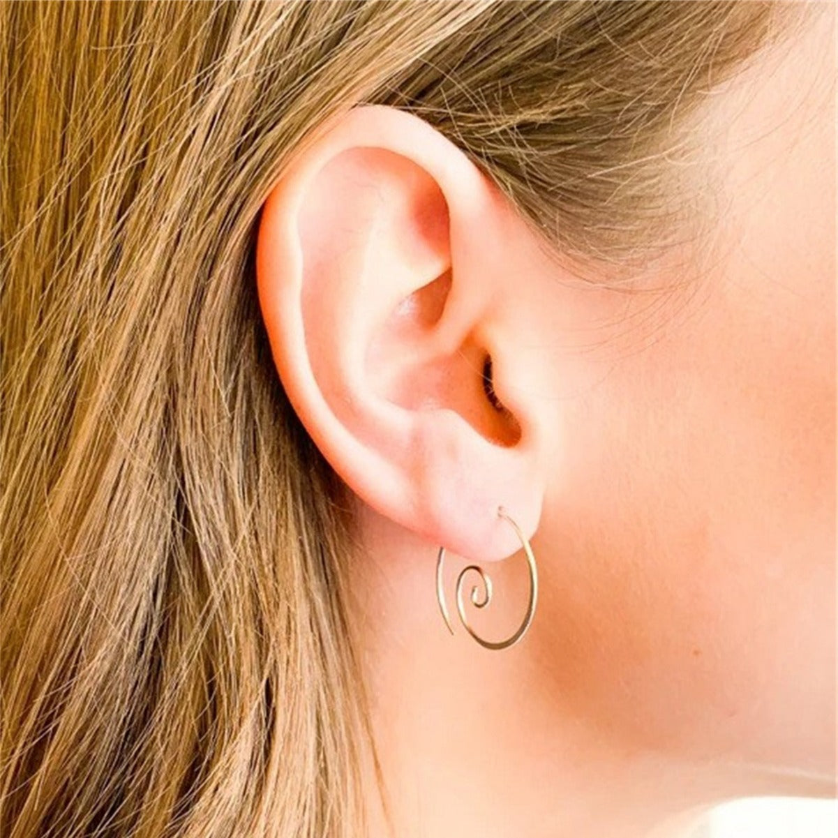 Yara – Boucles d'Oreilles Boho en Spirale en Argent