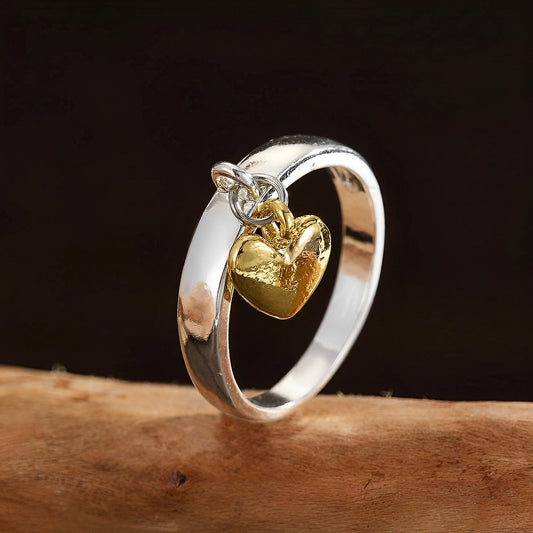 Sierra – Bague Vintage en Argent avec Cœur Pendant