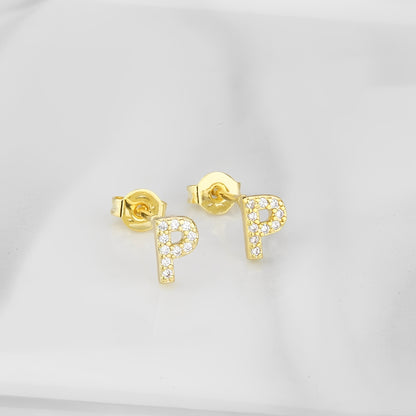 Aiah – Boucles d'Oreilles Lettre de l'Alphabet Anglais