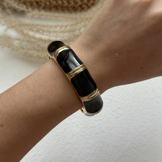 Naomi – Bracelet Bambou à Blocs de Couleurs