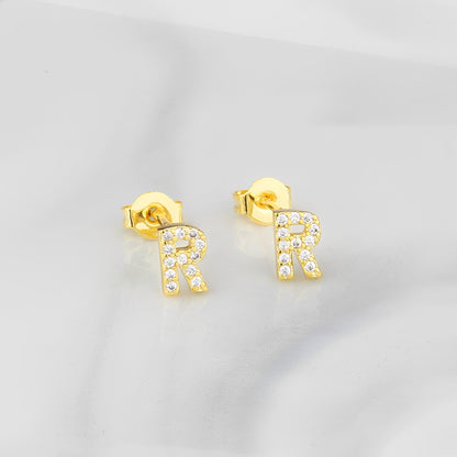 Aiah – Boucles d'Oreilles Lettre de l'Alphabet Anglais