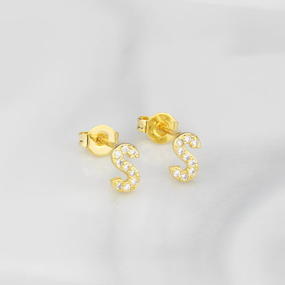 Aiah – Boucles d'Oreilles Lettre de l'Alphabet Anglais