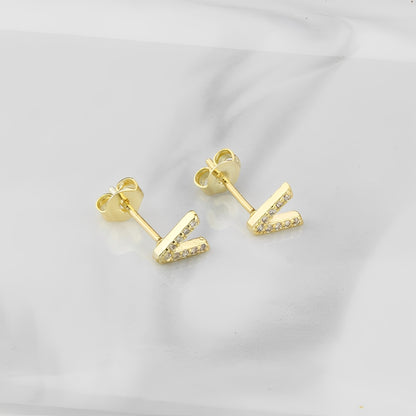 Aiah – Boucles d'Oreilles Lettre de l'Alphabet Anglais