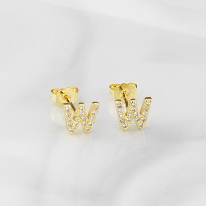 Aiah – Boucles d'Oreilles Lettre de l'Alphabet Anglais