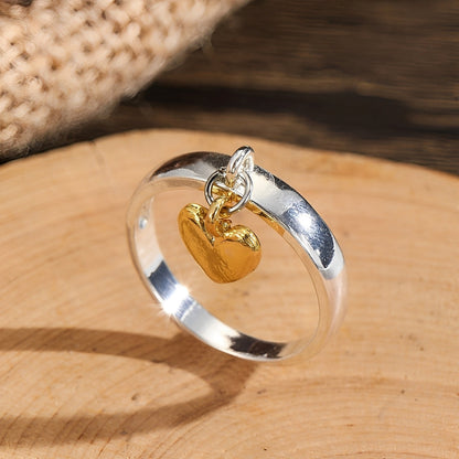Sierra – Bague Vintage en Argent avec Cœur Pendant