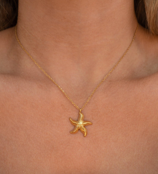 Collier étoile de mer en or