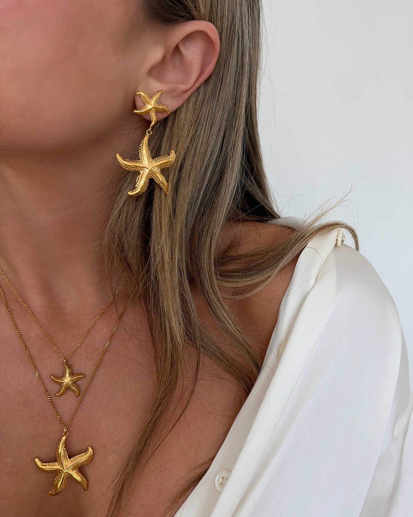 Collier étoile de mer en or