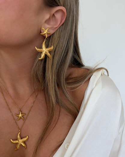 Collier étoile de mer en or