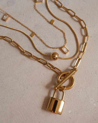 Goodlove - Collier avec pendentif en forme de serrure