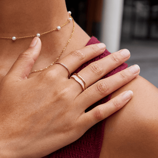 Fely – Bague Sahara Dorée à Couches