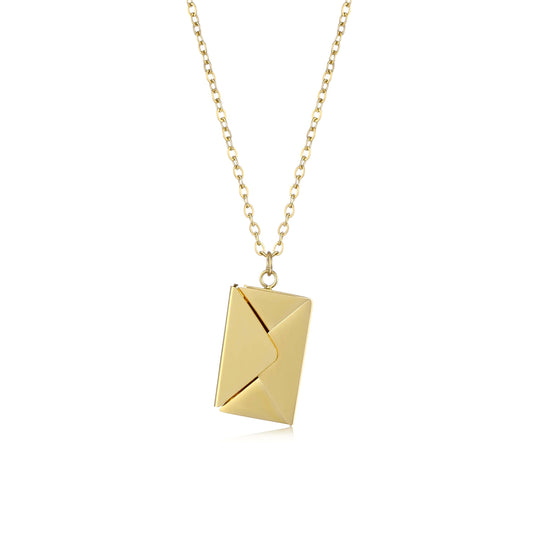 Becky – Collier Enveloppe avec Message Gravé