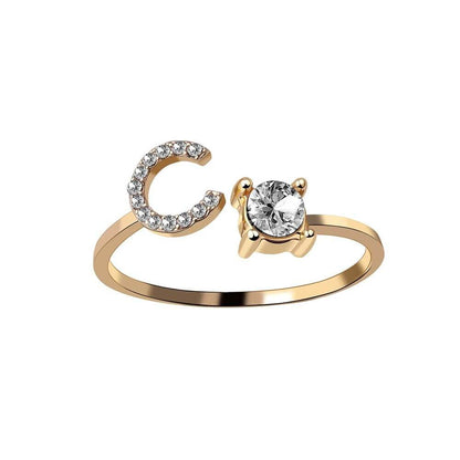 Nyla – Bague Initiale avec Zirconia