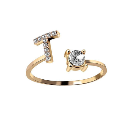 Nyla – Bague Initiale avec Zirconia