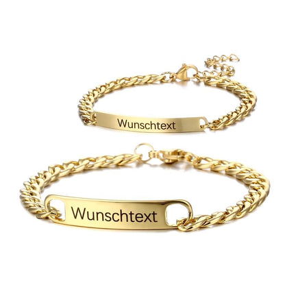 Dina – Duo de Bracelets Gravés pour Couple