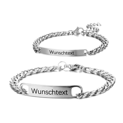 Dina – Duo de Bracelets Gravés pour Couple