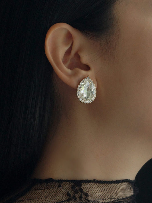 Lucy - Puces d'oreilles en diamant en forme de poire