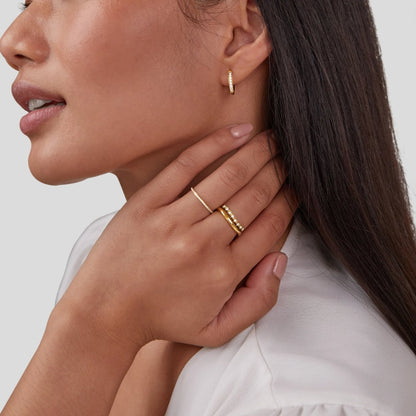 Marissa – Bague Superposée Cristal Blanc