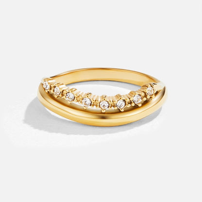 Marissa – Bague Superposée Cristal Blanc