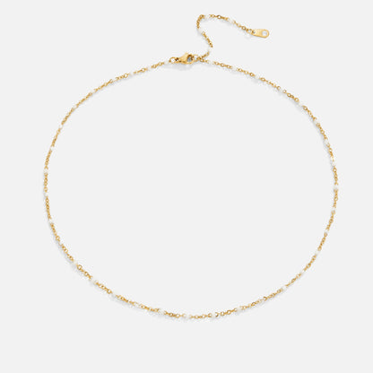 Mila – Collier à Perles Blanches
