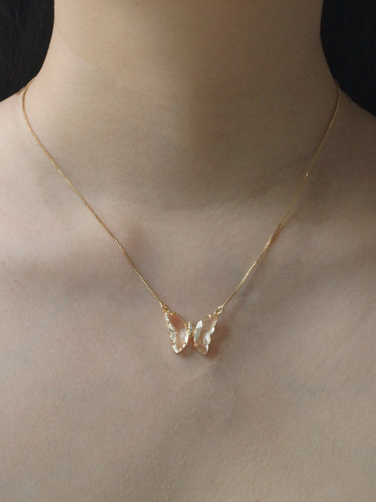 Evelyn - Collier papillon en cristal