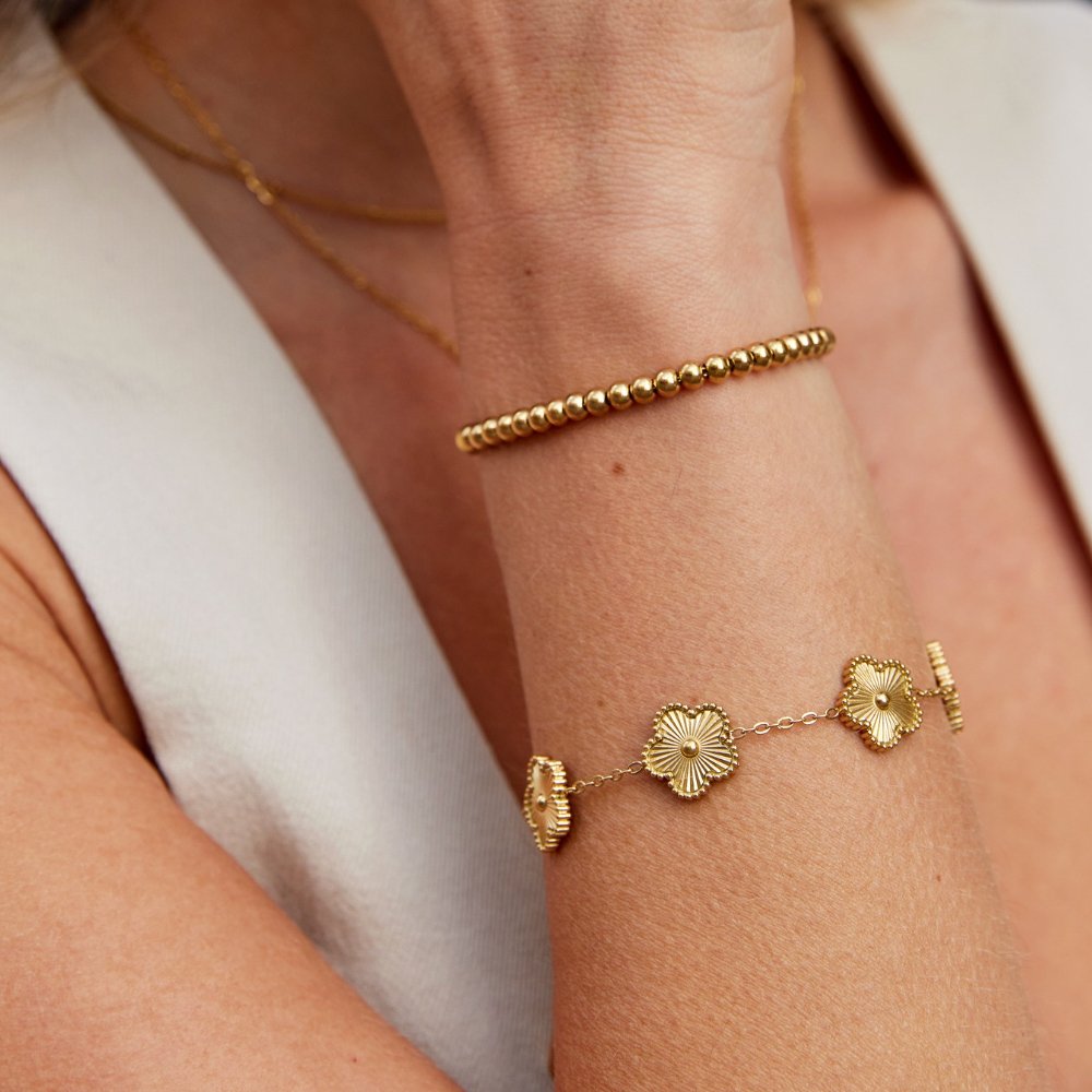 Niloya – Bracelet Doré à Perles